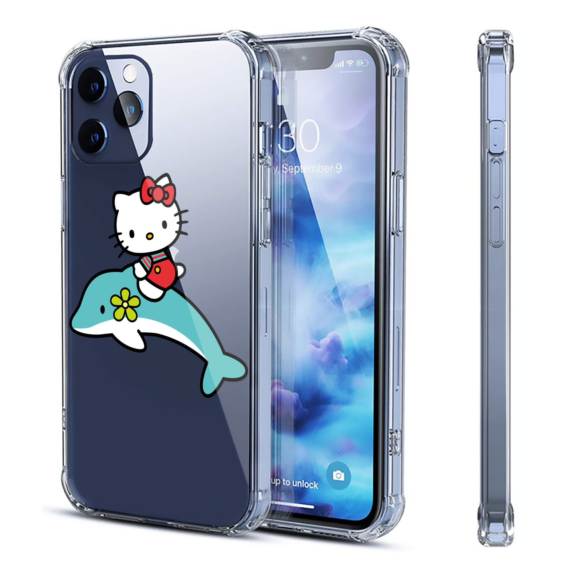 （画像用） Hello Kitty ハローキティ 【iPhone 12シリーズ対応】透明スマホケース（クリアソフトケース）
